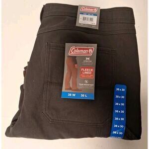 COLEMAN 38X30 STRETCH FLEECE LINED CARPENTER PANTS - SACF3P5491-PHANTOM